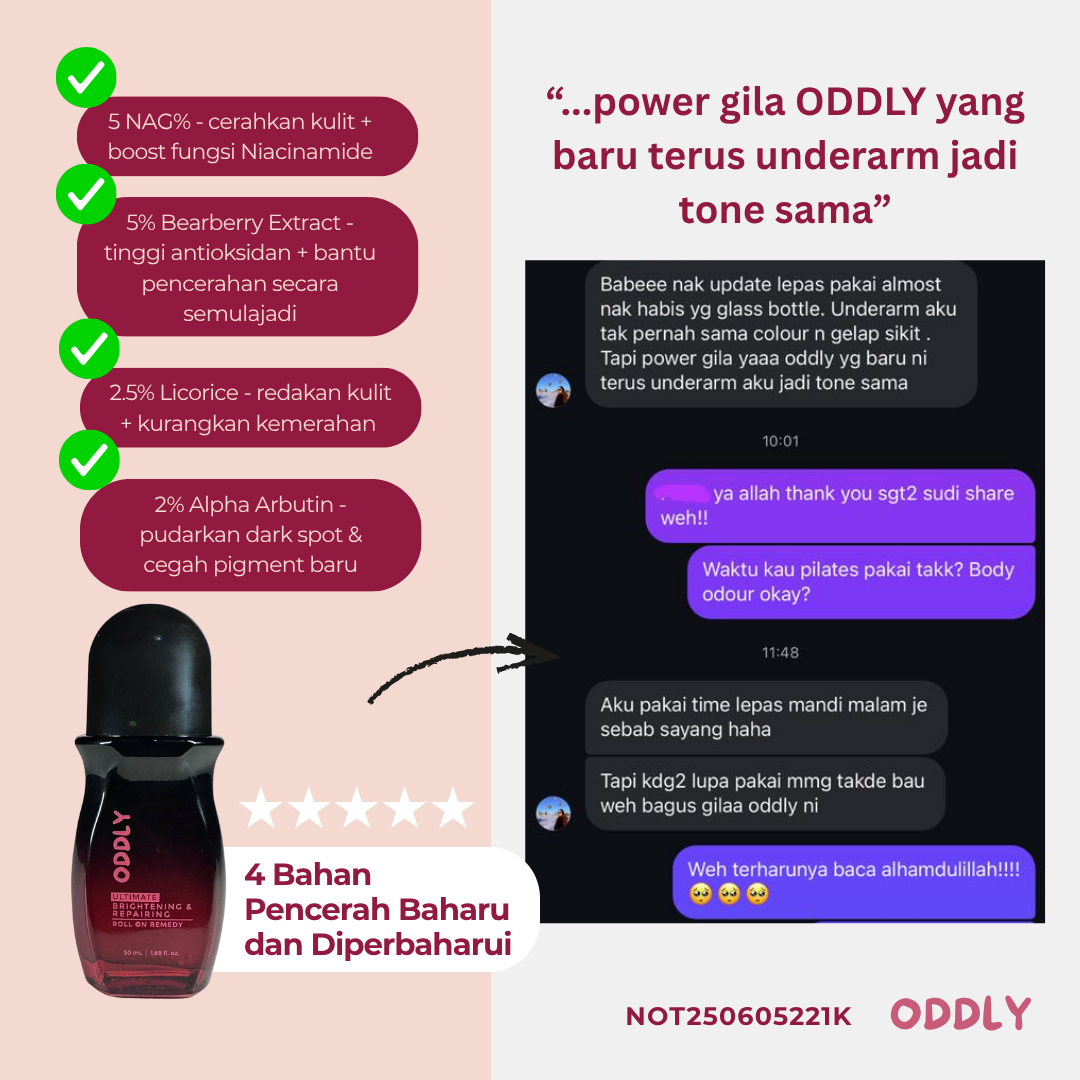 Ketiak dah tona sama